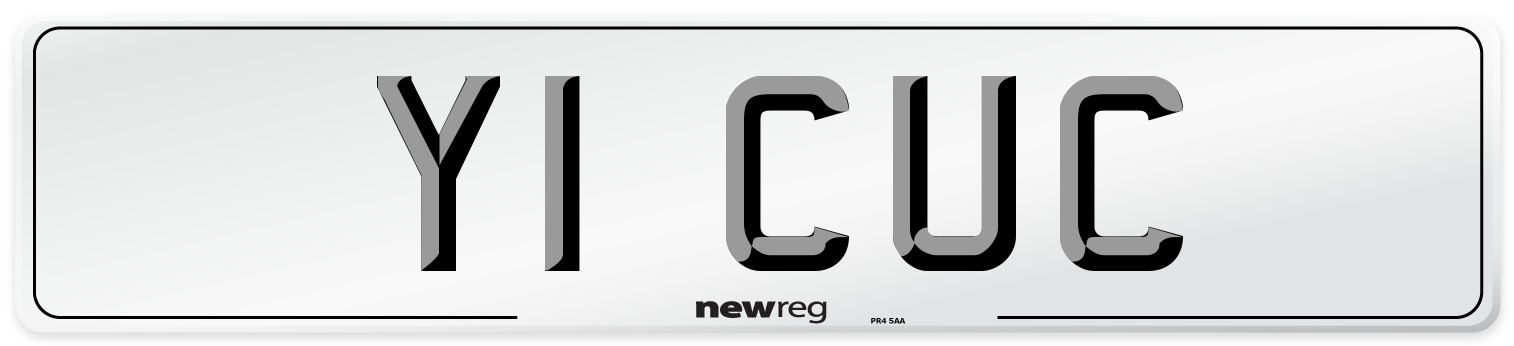 Y1 CUC Number Plate from New Reg